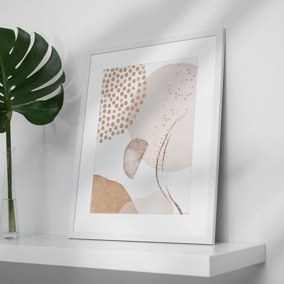 Modern Abstract Shape Wall Art Print Unframed - Picture 4 of 13